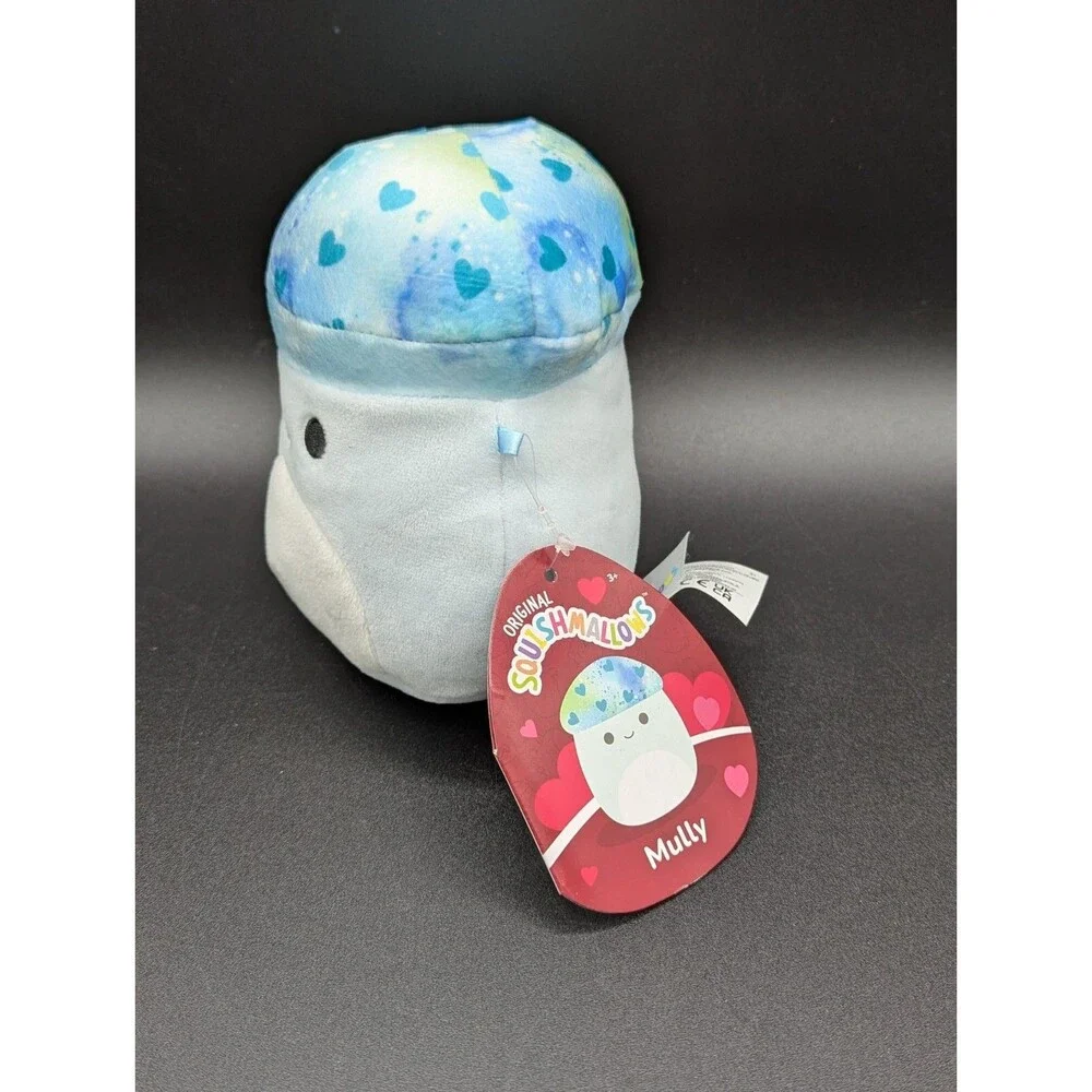 Kellytoy Squishmallows Mully 5” Blue Hearts Mushroom Valentine's 2023 Plush NWT